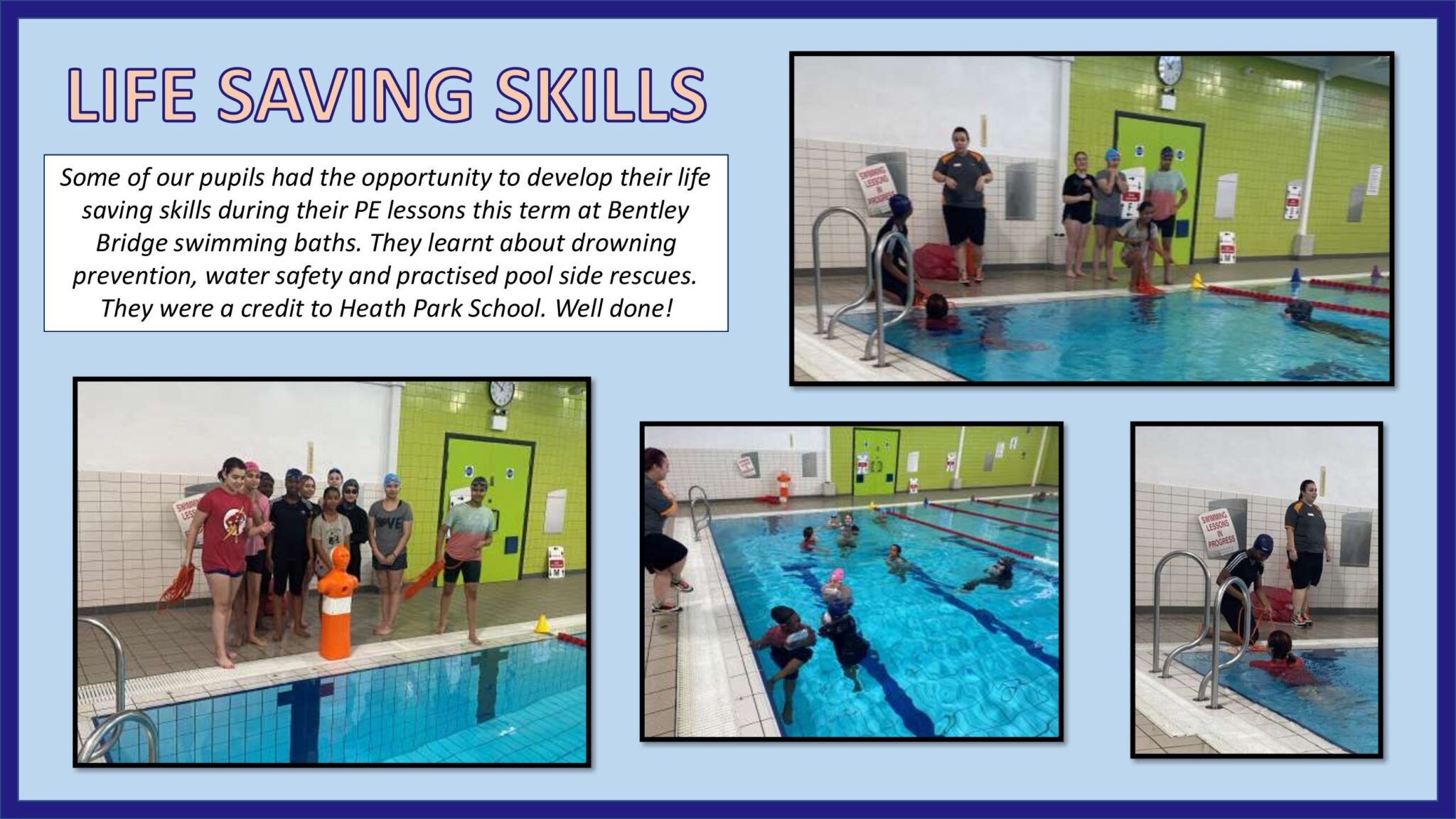 Swimming Life saving exercise – Heath Park